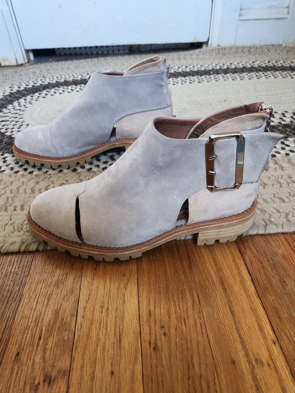 Jefftey Campbell Flamel Suede Cutout Ankle Boots